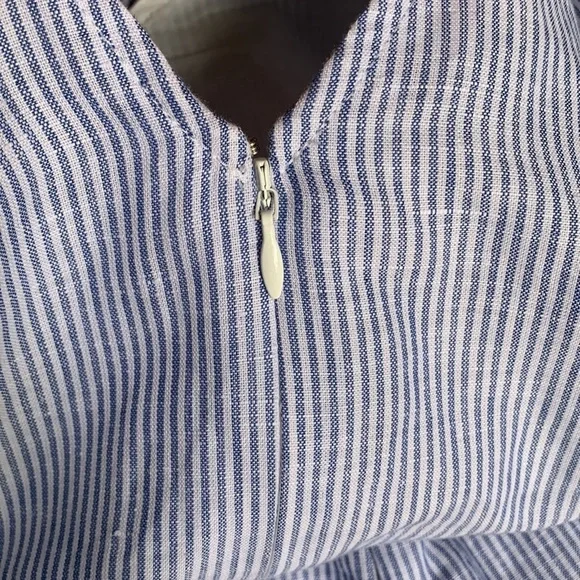 Talbots Linen Stripe Jumpsuit - Picture 5 of 9